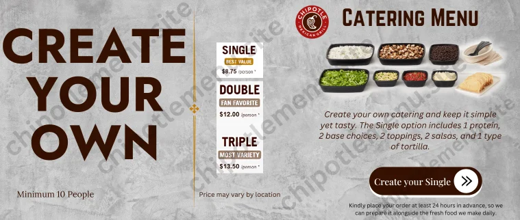 create your own catering menu - chipotlemenu.site