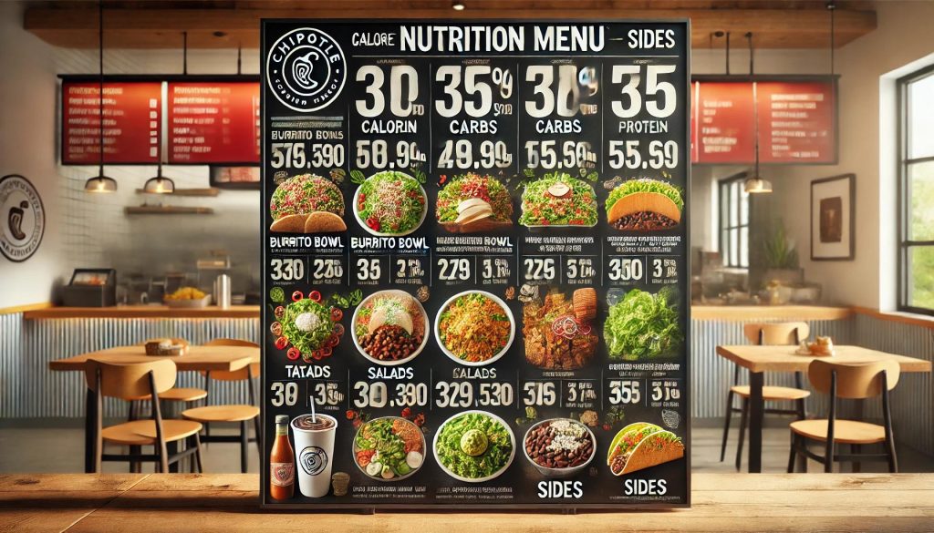 Chipotle Nutrition Menu